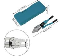 Écarteur hydraulique 12 t - Outil d'écartement de tuyaux intégré - Largeur d'écartement : 55 mm - Embout : 10 x 35 mm - Acier allié - Bleu