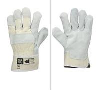 ECD Germany 1 Paire Gants de Travail Pro-Fit® Croûte de Bovin Taille 11/XXL, Naturel avec Natur