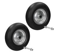 Ecd germany Roues de brouette PU - Lot de 2