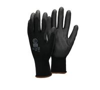 ECD Germany 4 Paires de Gants de Travail en PU - Taille 9-L - Noir