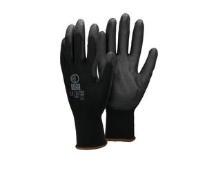 ECD Germany 4 Paires de Gants de Travail en PU - Taille 9-L - Noir