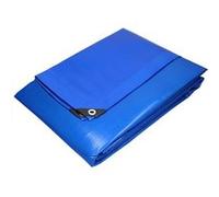 ECD Germany Bâche de Protection Imperméable à l'Eau avec Oeillets - 6x10 m 60m² 260 g/m² - Polyéthylène PE Bleu- Résistant à la Moisissure - Couverture Étanche de Jardin Bateau Voiture Piscine Camping