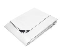 ECD Germany Bâche de Protection Imperméable à l'eau avec Oeillets - 6x10m 60m² 180g/m² - Polyéthylène PE Blanc - Résistant à la Moisissure - Couverture Étanche Jardin Bateau Voiture Piscine Camping
