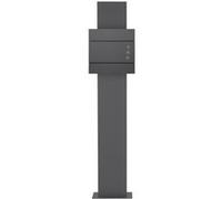ECD Germany Boîte aux Lettres sur Pied, Anthracite, 37x10,5x36,5 cm, Acier Inoxydable, Anthracite
