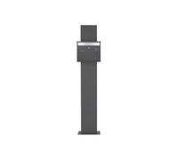 ECD Germany Boîte aux Lettres sur Pied, Anthracite-Argent, 36x11,5x31,5 cm, Acier Inox,