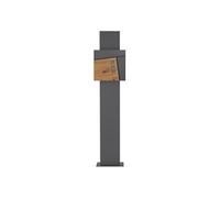 ECD Germany Boîte aux Lettres sur Pied, Anthracite Aspect Bois, 37x36,5x11cm, Acier Anthracite
