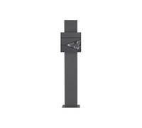 ECD Germany Boîte aux Lettres sur Pied, Anthracite/Aspect Marbre Noir, 37x37x11 cm, en