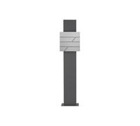 ECD Germany Boîte aux Lettres sur Pieds, Gris Clair, 37x10,5x36,5 cm, en Acier Inoxydable,