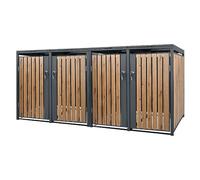 Ecd_germany Cache-poubelle 2,64 x 0,80 x 1,16 m