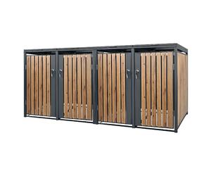 Ecd_germany Cache-poubelle 2,64 x 0,80 x 1,16 m