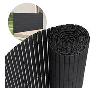 ECD Germany Canisse en PVC, 100x900 cm (1x4m + 1x5m), Anthracite, Brise Vue pour Jardin Balcon, Clôture de Protection Visuelle, Résistant aux UV, Structure Renforcée, Lamelles Opaques et Hydrofuges