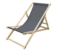 Ecd germany Chaise longue pliante - Anthracite