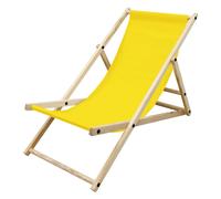 Ecd germany Chaise longue pliante - Jaune