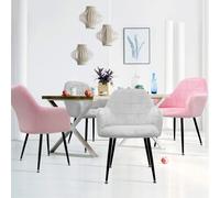 ECD Germany Chaises de salle à manger - Grises
