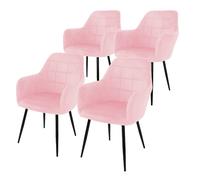 ECD Germany Chaises de Salle à Manger - Rose