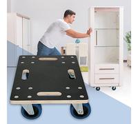 ECD Germany Chariot à roulettes - 35 x 50 cm - Jusqu'à 800 kg - Plaque de Sérigraphie - Roues en Caoutchouc Pivotantes - Transport de Meubles - Aide au Transport Déplacement - Chariot Déménagement