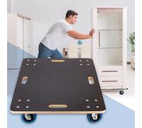 ECD Germany Chariot à roulettes - 60 x 80 cm - Jusqu'à 800 kg - Plaque de Sérigraphie - Roues en Caoutchouc Pivotantes - Transport de Meubles - Aide au Transport Déplacement - Chariot Déménagement