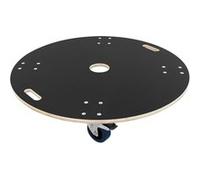 ECD Germany Chariot de Transport Rond Ø87cm x14,5 cm avec Plaque Sérigraphiée, Charge Anthracite