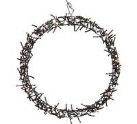 ECD Germany Couronne Lumineuse avec 300 LEDs, Ø 38 cm, Blanc Chaud, IP44, Couronne de Schwarz G