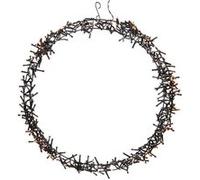 ECD Germany Couronne Lumineuse avec 400 LEDs, Ø 48 cm, Blanc Chaud, IP44, Couronne de Schwarz G