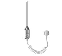 ECD Germany Élément Chauffant Électrique 600W Chrome avec Thermostat Régulateur de Température, Cartouche Chauffante pour Radiateur de Salle de Bain, Résistance Thermoplongeur pour Sèche-Serviettes