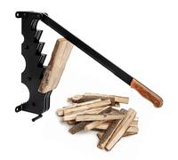 ECD Germany Fendeur de Bûches Manuel en Fonte Noir, avec Poignée en Bois, Couteau à Copeaux à Main, Fendeuse à Bois d'Allumage pour l'Extérieur, Hache de Fendage de Bûches Chauffage Outil pour Fendre