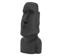 ECD Germany Figurine Moai Tête de Rapa NUI 78cm de Haut, Anthracite, en Polyrésine Résistant aux Intempéries, Statue Décorative Île de Pâques Ornement de Jardin Sculpture pour Intérieur et Extérieur