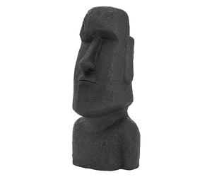 ECD Germany Figurine Moai Tête de Rapa NUI 78cm de Haut, Anthracite, en Polyrésine Résistant aux Intempéries, Statue Décorative Île de Pâques Ornement de Jardin Sculpture pour Intérieur et Extérieur