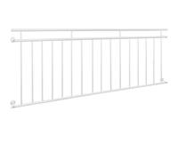 ECD Germany Garde-corps balcon blanc 225x90 cm