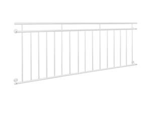 ECD Germany Garde-corps balcon blanc 225x90 cm