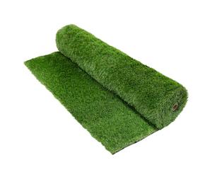 ECD Germany Gazon Synthétique 18mm en Rouleau 2m² (1x2m), Vert Multinuancé, Drainage Rapide et Facile à Découper, Résistant Intempéries, Tapis Artificiel Pelouse Herbe Fausse Revêtement de Sol Jardin