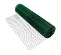 ECD Germany Grillage pour volière 1x10 m maille 25×25 mm fil 0,9 mm galvanisé vert soudé 4 coins