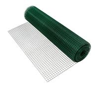 ECD Germany Grillage pour Volière Maille 1mx25 m Mailles, 25x25 mm, Épaisseur du Fil 0,9 mm, Grillage en Acier Galvanisé Vert, Soudé à 4 Coins Grillage Jardin Clôture Lapin, Résistant aux Intempéries
