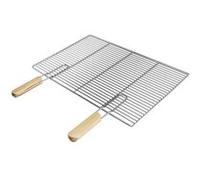 ECD Germany Grille de Barbecue 60x40 cm en Acier Inoxydable, Accessoire de BBQ Double Argent