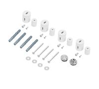 ECD Germany Kit de Fixation pour Radiateur de Salle de Bains - Blanc - Kit de Montage, Support de Suspension pour Corps de Chauffe, Radiateurs Design Iron