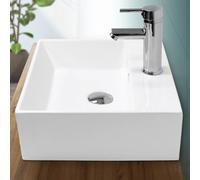 ECD Germany Lavabo angulaire 41,5x36 cm - Blanc céramique