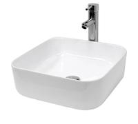 ECD Germany Lavabo Rond 390x390x140 mm - Céramique Blanc