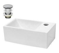 ECD Germany Mini lavabo vasque 350x205x125 mm céramique blanc