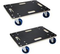 ECD Germany Lot de 2 Chariots à Roulettes, 40x60 cm, Jusqu'à 800 kg, 4 Roues Pivotantes en Anthracite