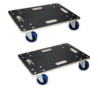 ECD Germany Lot de 2 Chariots à roulettes, 40x60 cm, Jusqu'à 800 kg, 4 Roues Pivotantes en PP, Plaque de Sérigraphie, Chariot de Déménagement, Transport de Meubles, Aide au Transport Déplacement