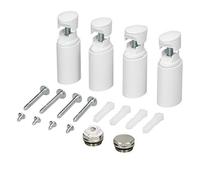 ECD Germany Matériel Montage pour Radiateur Sèche-Serviettes Droit et Courbé - Blanc - Kit de Montage Radiateurs Salle de Bain - Support de Suspension pour Radiateurs - Non Électrique