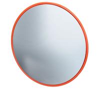 ECD Germany Miroir de Circulation Intérieure Convexe Ø60 cm - Plastique Rouge Incassable - Rétroviseur de Rue avec Support Pivotant - Signalisation Panoramique de Sécurité et Surveillance