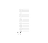 ECD Germany Radiateur Design Radiateur Sèche Serviette Porte Serviette Mural 500 x 1200 Blanc avec Chauffe-eau 900W