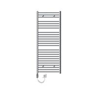 ECD Germany Radiateur électrique 600 x 1500 mm tige droite chromée sèche-serviettes 1200W Chrom