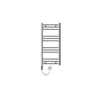 ECD Germany Radiateur Porte Serviettes mural Radiateur Sèche-serviettes coudé 400 x 800 mm chrome électrique 600W