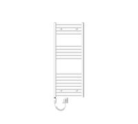 ECD Germany Radiateur Porte Serviettes mural Radiateur Sèche-serviettes coudé 500 x 1200 mm blanc électrique 900W