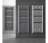 ECD Germany Radiateur Sèche-Serviettes Design Sahara - 750 x 1500 mm - Blanc - Connexion Latéral - Forme Droit - avec Kit Montage Mural - Élément Chauffant ou Kit de Raccordement Non Inclus
