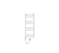 ECD Germany Radiateur sèche-serviettes électrique avec résistance 300W - 300 x 800 mm - Blanc - droit avec raccordement latéral