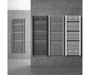 ECD Germany Radiateur Sèche-Serviettes Sahara - 750 x 1800 mm - Blanc - Droit avec Raccordement Latéral - Radiateur Sèche Serviette Salle de Bain - Pas Électrique
