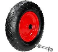 ECD Germany Roue de Brouette Pneumatique à Air 4.80/4.00-8 - Ø 390 mm - Deux Couches de Noir, Rot G
